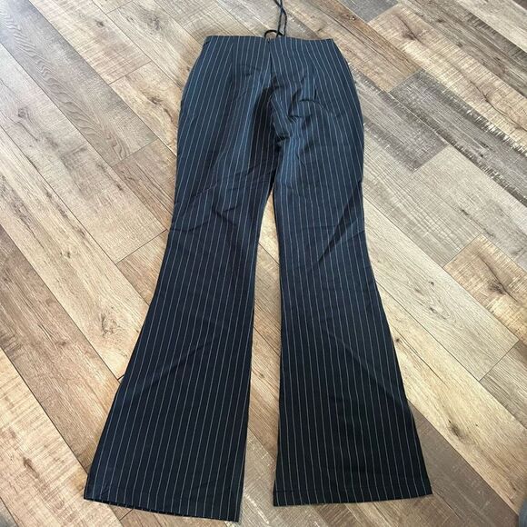 Princess Polly black stiped trousers size 4 - Picture 2 of 11